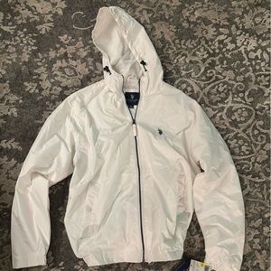 US Polo Assn. White Windbreaker
